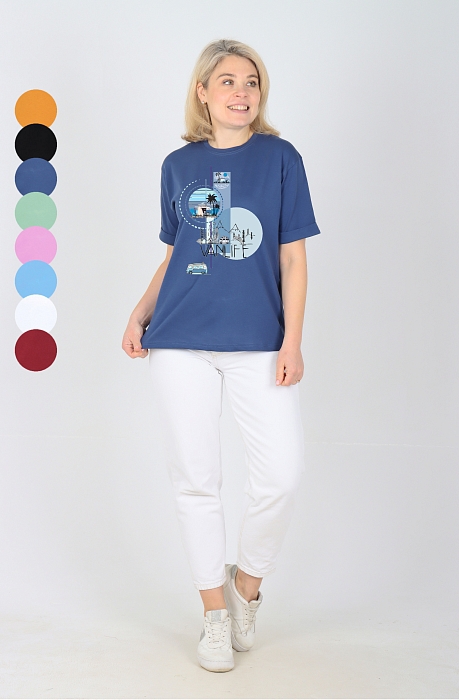 Футболка женская “Лотос. Алиса” №Ф-93 (44-62)