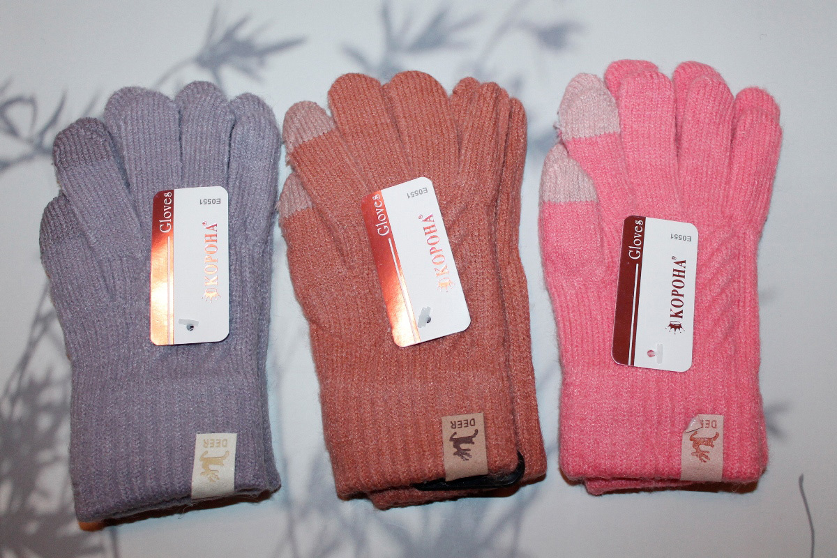 Перчатки подростковые “Корона” №Е0551 косичка