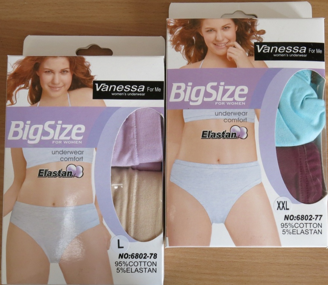 Трусы женские “Cherry Girl-Big Size” (L-3XL) коробка 2 штуки