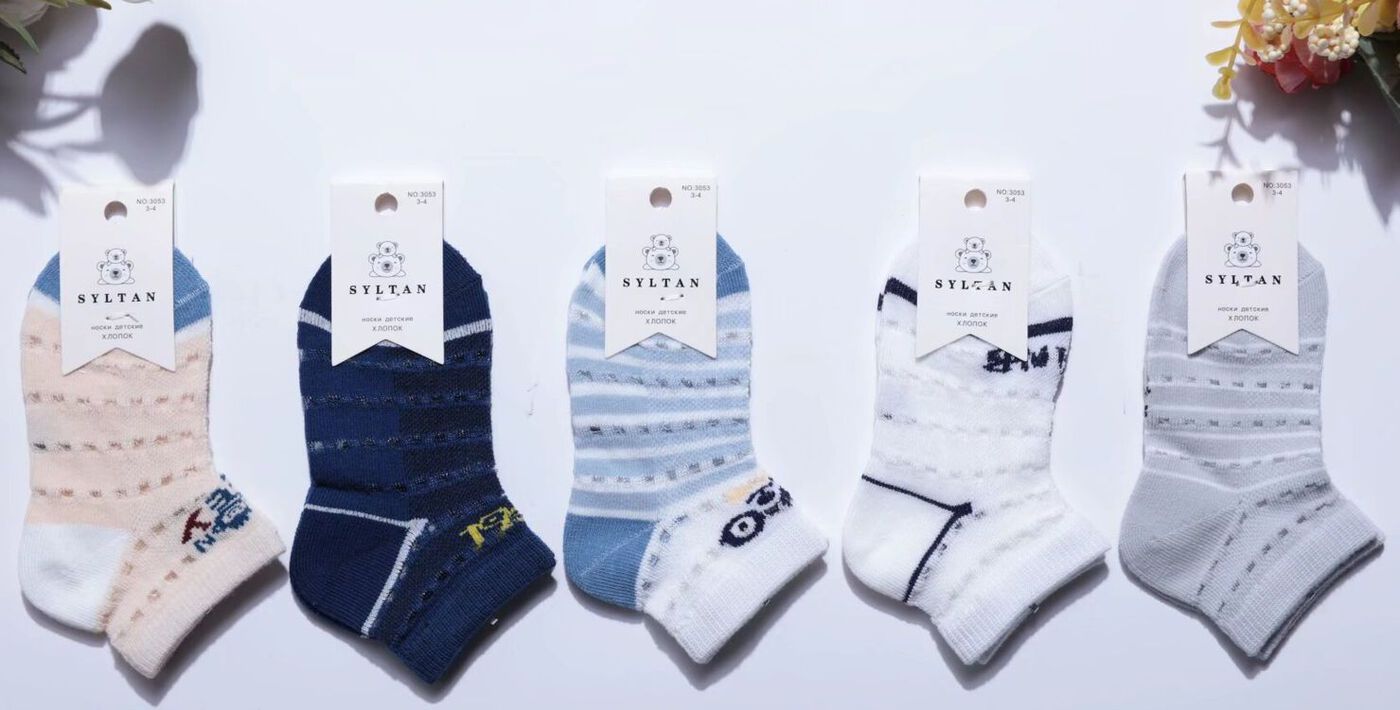 Носки детские тонкие “Syltan” №3053 (3-4, 5-6, 7-8) короткие (10 пар)