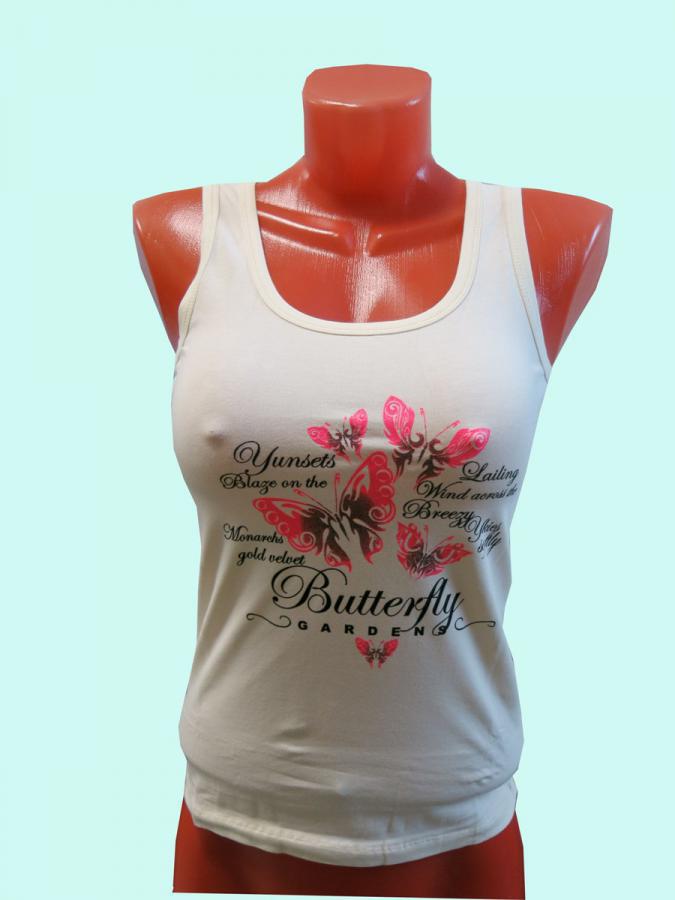 Майка женская “T-SOD” №3106 (S-XL) лямка, принт