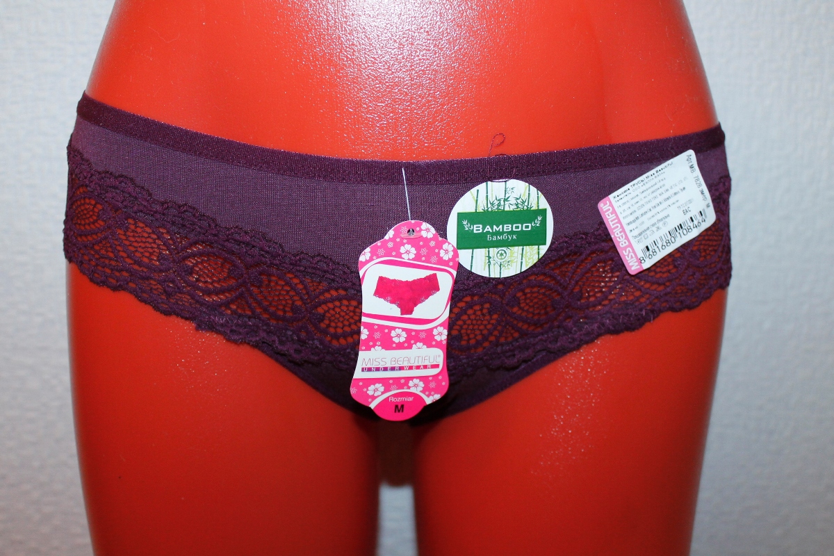Трусы женские “Miss Beautiful” №7828 (M-XL) кружево сверху
