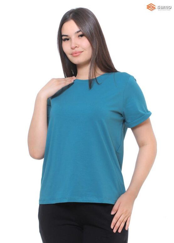 Футболка женская “Samo” №37093, 37095 (48-56) лайкра, однотонная