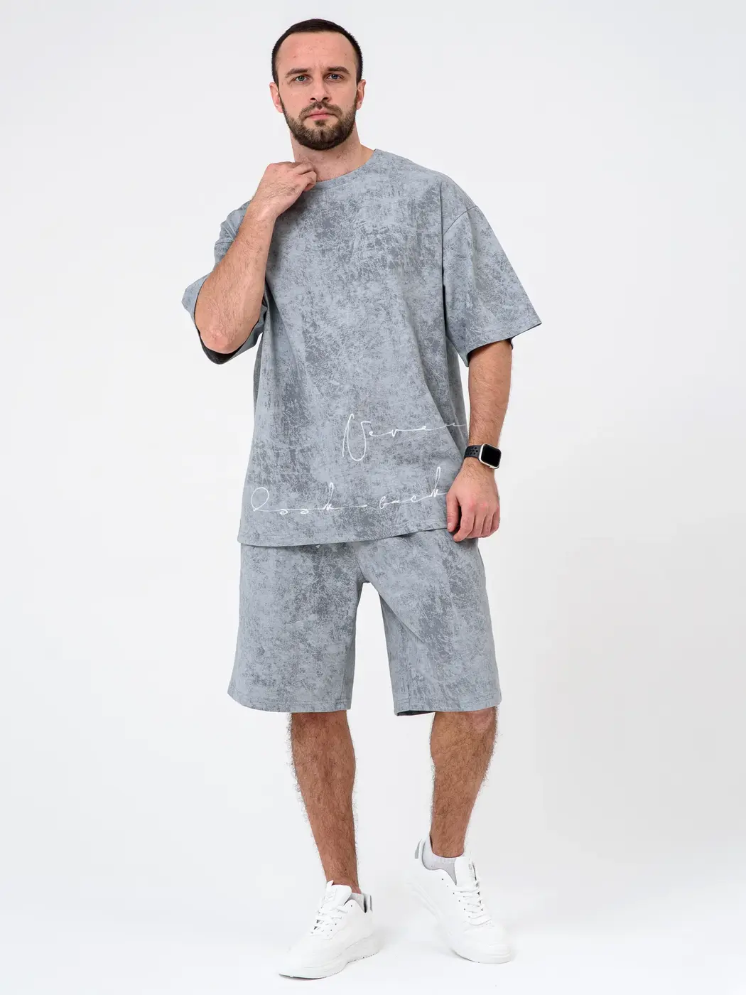 Комплект мужской “Оптима. Винтаж” №2327 (46-56) футболка и бриджи