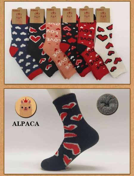 Носки подростковые теплые “Komax” №Н8 (31-36) альпака, на девочку (12 пар)