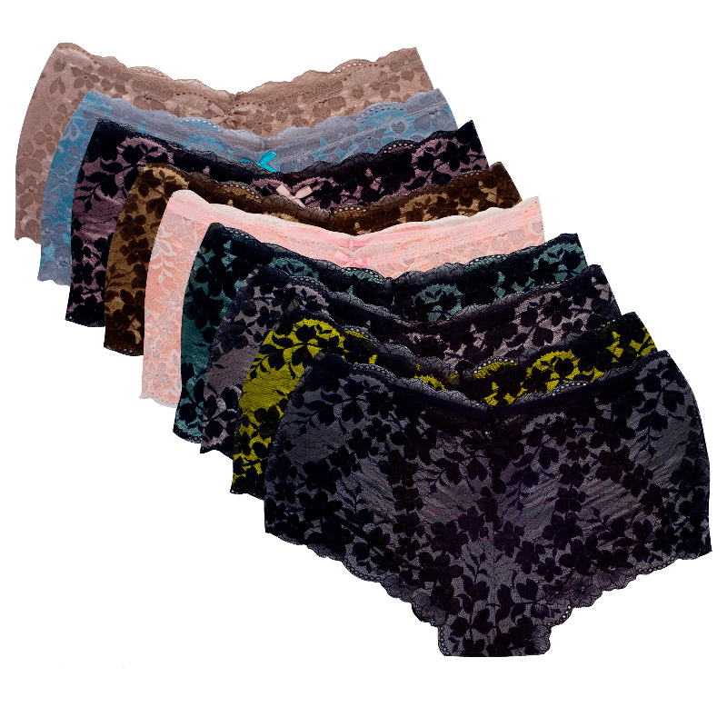 Трусы женские «Nicoletta» №63141 (M-XL) шорты, гипюр