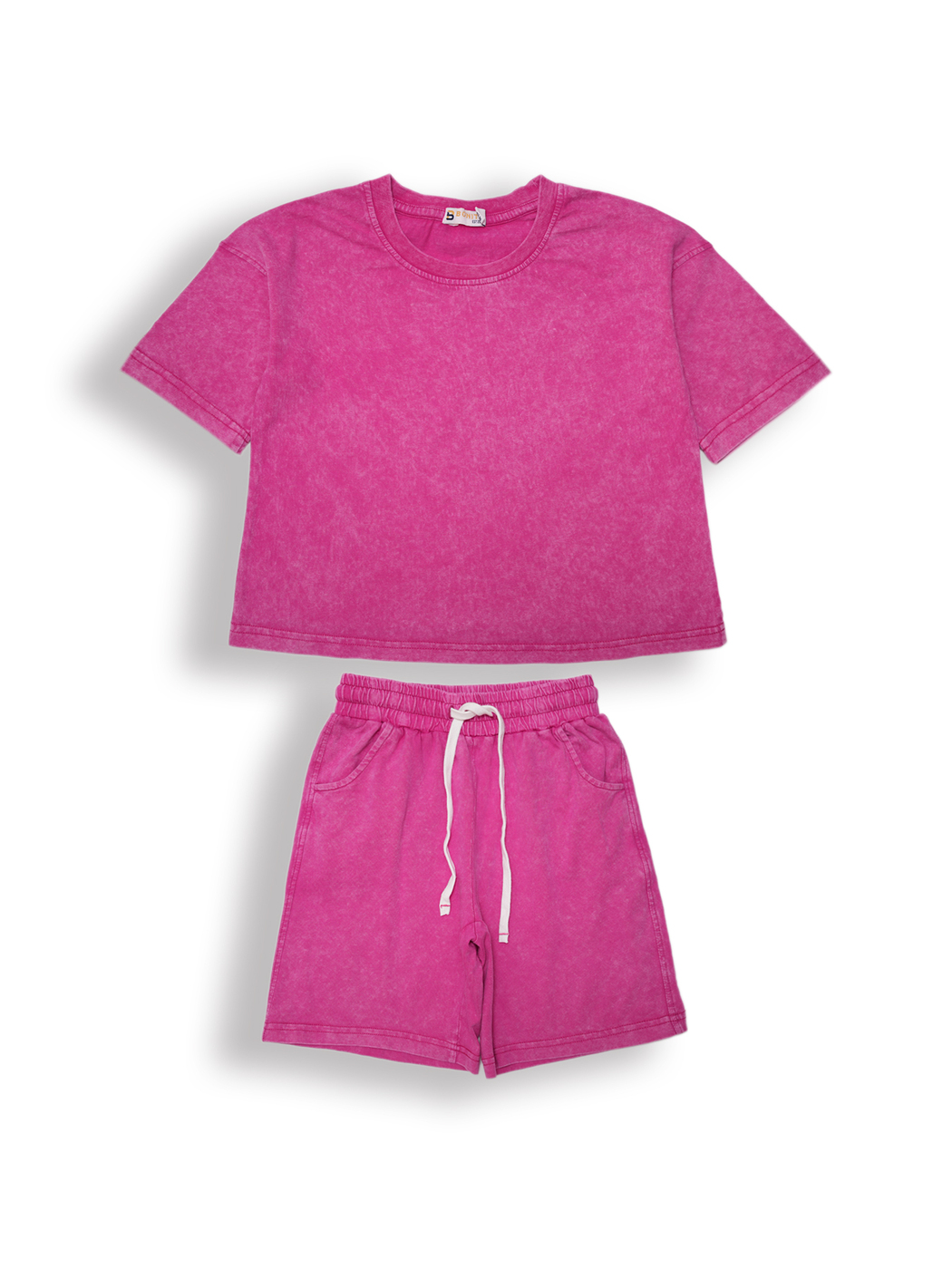 Комплект детский “Bonito” №1949 (8-12 лет) для девочки, футболка и шорты, цвет варенка